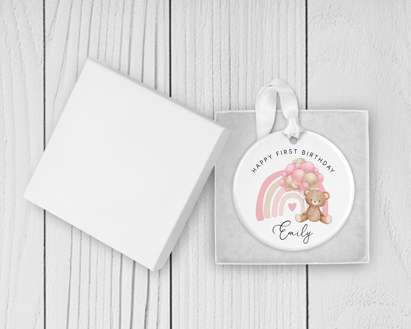 1st Birthday Ornament Pink