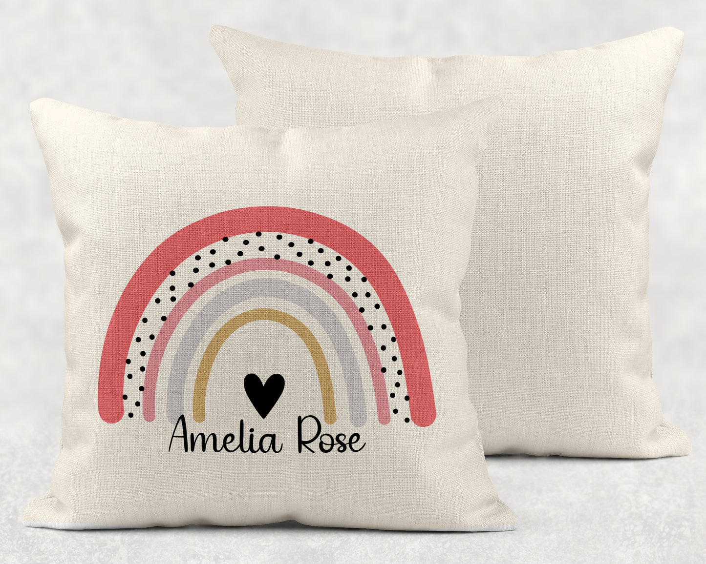 Baby Girl Rainbow Cushion