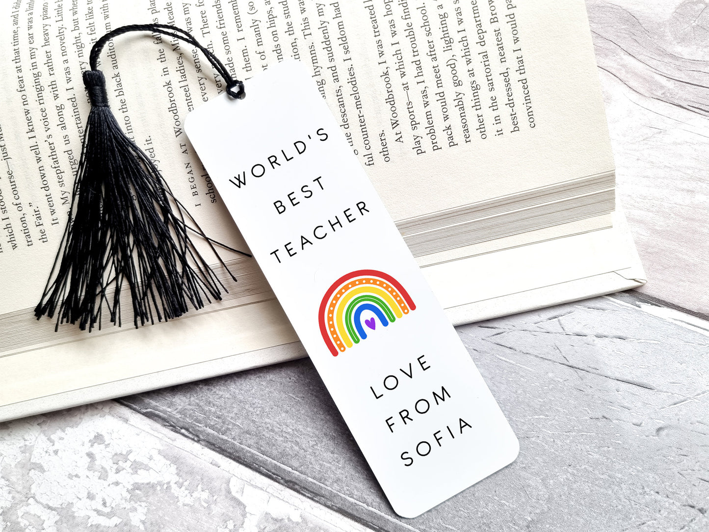 Personalised Teacher Bookmark.