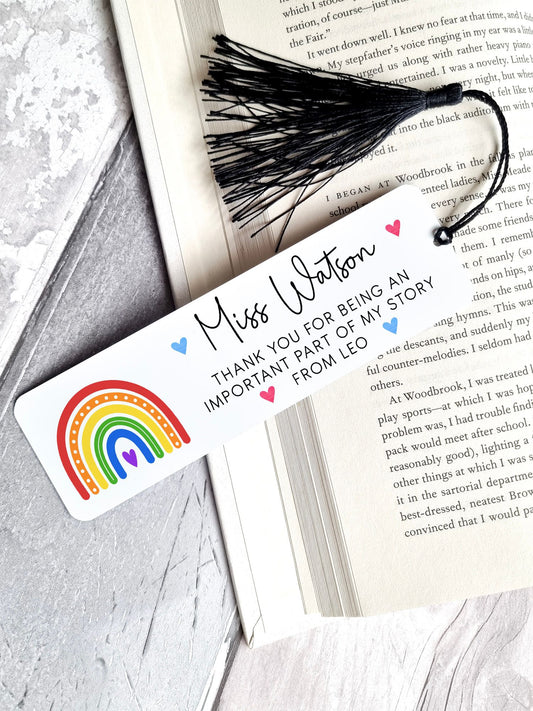 Teacher Thank You Bookmark