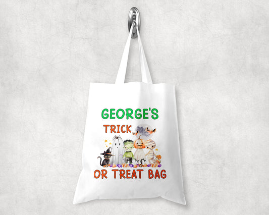 Personalised Halloween Trick Or Treat Bag