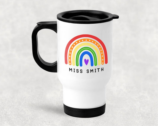 Teacher Rainbow Travel Mug