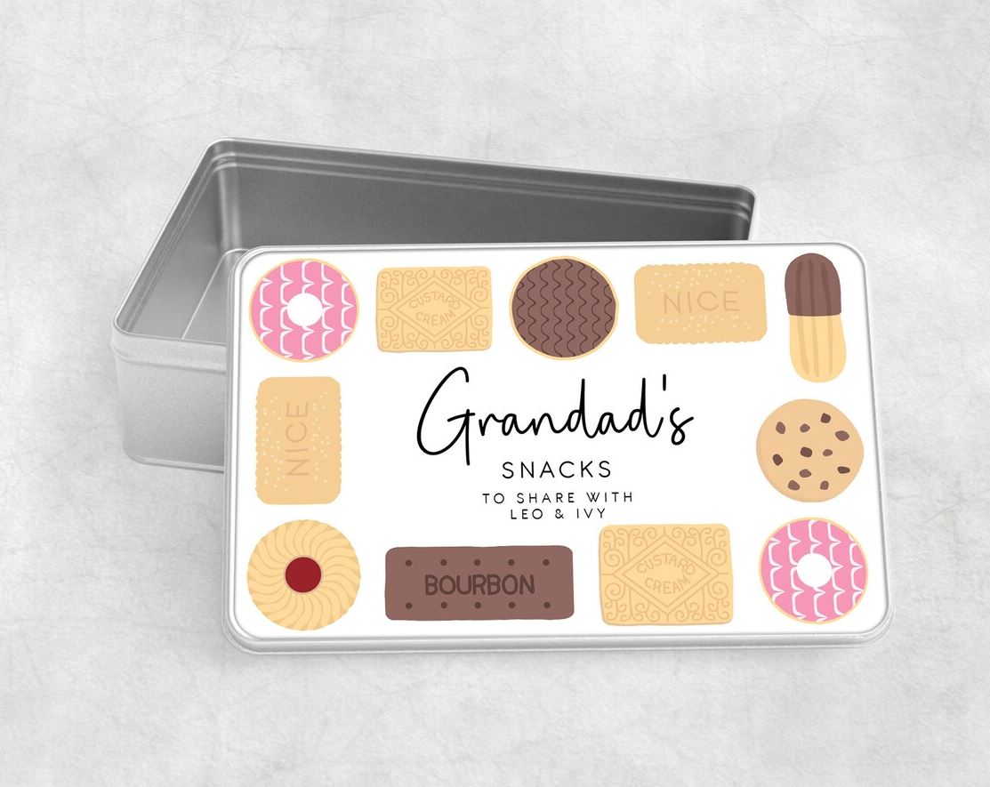 Personalised Metal Biscuit Tin