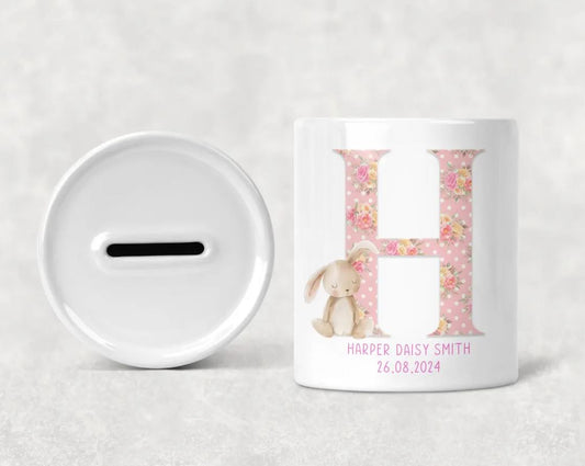 Girls Initial Money Box