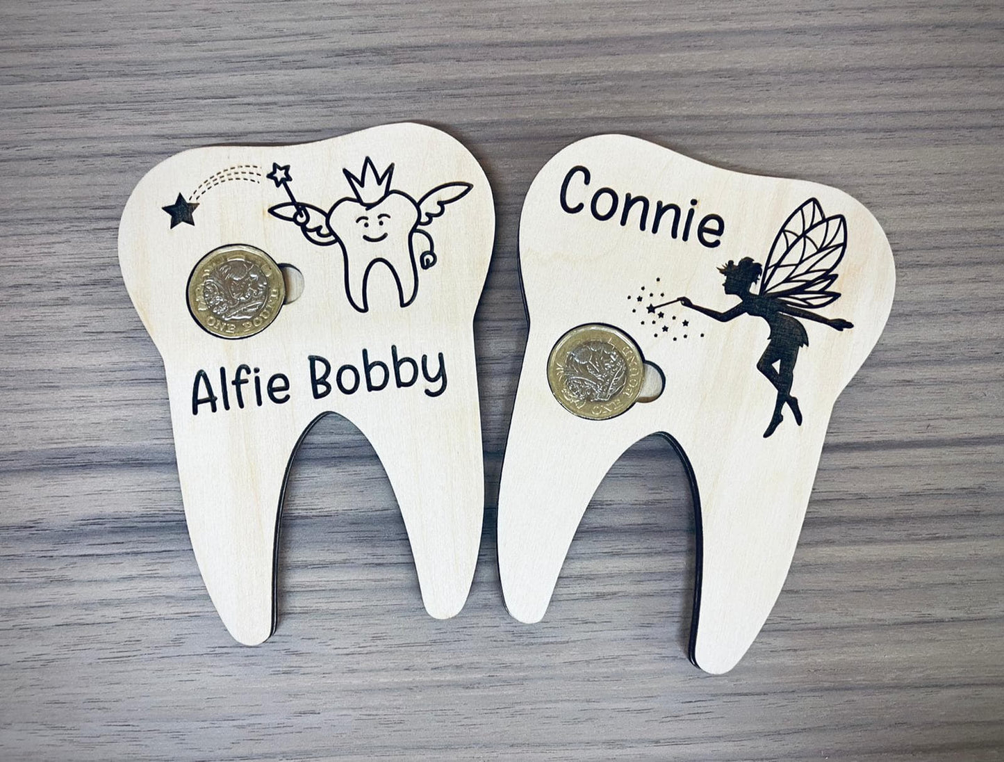 Personalised Tooth Fairy Coin Holder