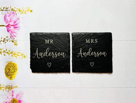 Personalised Couples Coasters