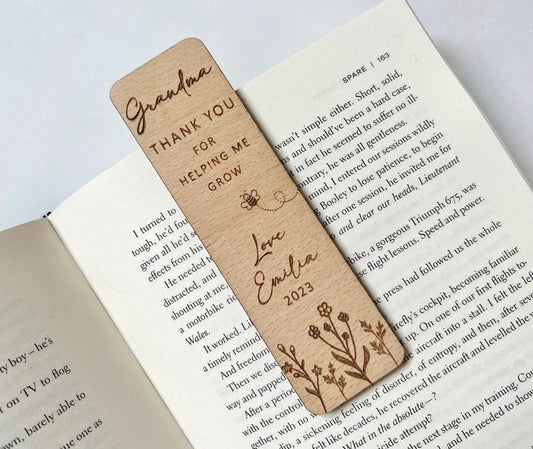 Personalised Thank You Bookmark