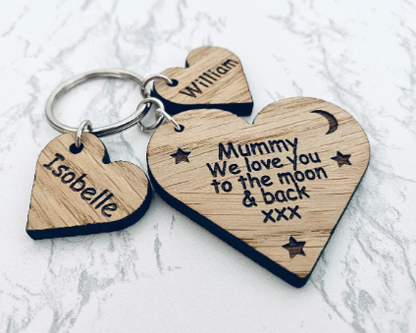 Personalised Love you to the Moon & Back Keyring