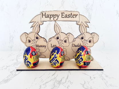 Personalised Easter Bunny Egg Holder (3 Names)