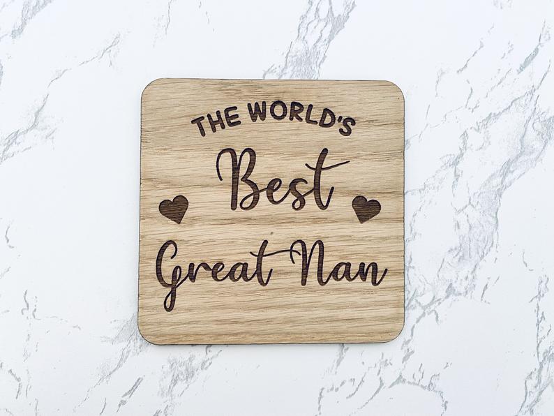 Personalised Worlds Best Mum/Dad/Grandma Coaster