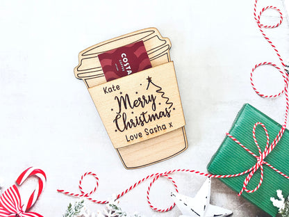 Christmas Cup Gift Card Holder