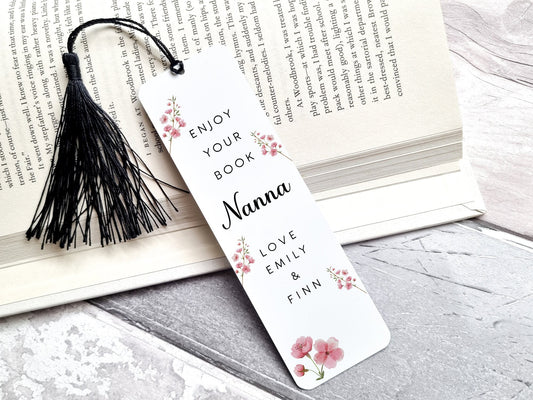 Flowery Personalised Bookmark